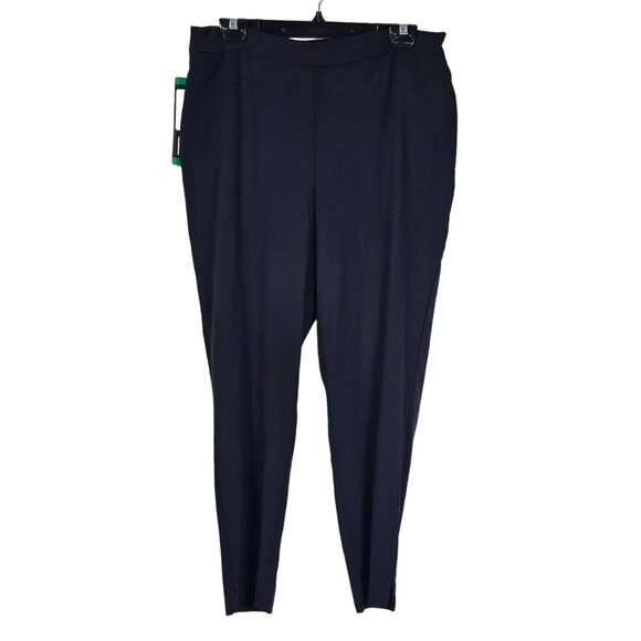 Banana Republic Womens Black Pull-On Ankle Pant Sz 12 Stretch Waist Office - Picture 1 of 12